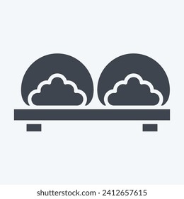 Icon Mochi. related to Sakura Festival symbol. glyph style. simple design editable. simple illustration