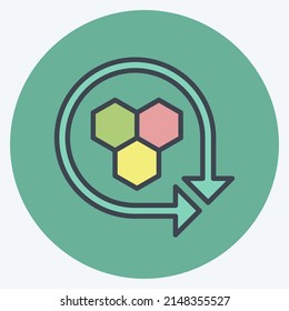 Icon Modeling API. suitable for data analytics symbol. color mate style. simple design editable. design template vector. simple symbol illustration