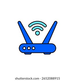 Ícone de um modem, isolado contra um fundo limpo.
