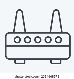 Icon Modem. related to Computer symbol. line style. simple design editable. simple illustration