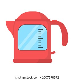 Icon modern electrical kettle flat