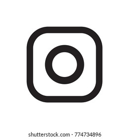 Icono de la moderna cámara de línea. Pictograma de aplicación digital