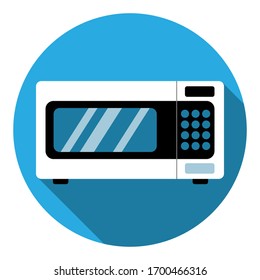 Icon of modern microwave . Flat illustration of modern microwave vector icon for web design.