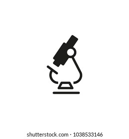 Icon of modern optical microscope. Discovery, science, equipment, studying. Laboratory concept. Can be used for topics like research, biotechnology, chemistry