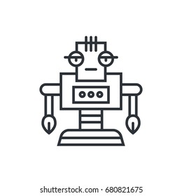 Icon of a modern robot made in line vector style.