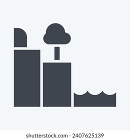 Icon Moher Cliffs. related to Ireland symbol. glyph style. simple design editable. simple illustration