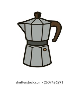 Icon of moka pot for espresso coffee