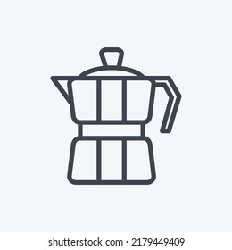 Icon Moka Pot. suitable for Drink symbol. line style. simple design editable. design template vector. simple symbol illustration