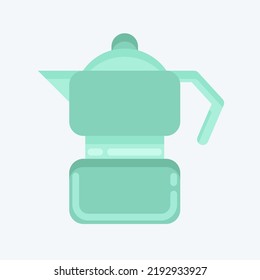 Icon Moka Pot. suitable for education symbol. flat style. simple design editable. design template vector. simple illustration