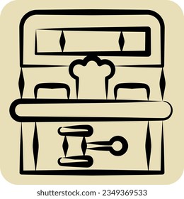 Icon Mole Game. related to Amusement Park symbol. hand drawn style. simple design editable. simple illustration