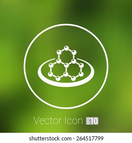 icon molecular research chemistry medicine molecule atom vector.