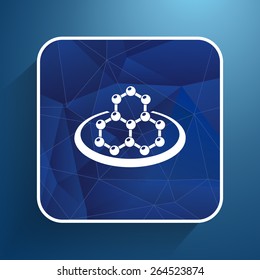icon molecular research chemistry medicine molecule atom vector.