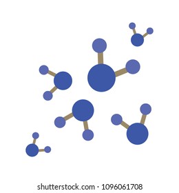 icon molecule blue