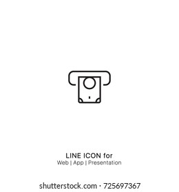 Icon money atm graphic design single icon vector