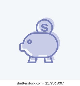 Icon Money Back. suitable for Business symbol. two tone style. simple design editable. design template vector. simple symbol illustration