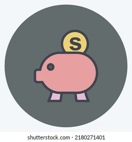 Icon Money Back. suitable for Business symbol. color mate style. simple design editable. design template vector. simple symbol illustration