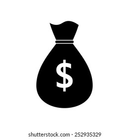 Icon of money bag with a dollar sign. 