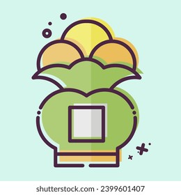 Icon Money Bag. related to Chinese New Year symbol. MBE style. simple design editable. simple illustration