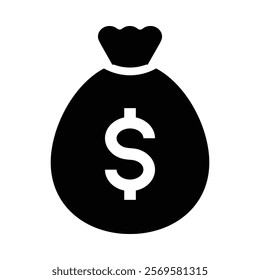 icon money bag, ui, basic , essential can use in design