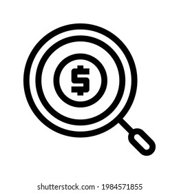 Icon Money Search With Style Outline