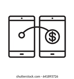 icon money transfer, vector