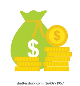 Icon of money vector for icon revenue, prize, finance etc