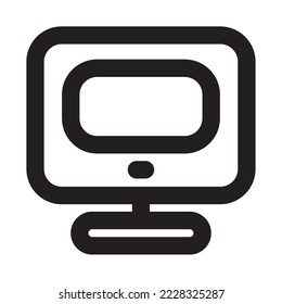 Icon monitor device and technology Illustration