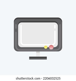 Icon Monitor. suitable for Computer Components symbol. flat style. simple design editable. design template vector. simple illustration