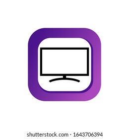Icon Monitor Vector Computer  