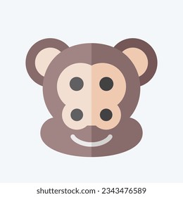 Icon Monkey. related to Animal symbol. flat style. simple design editable. simple illustration