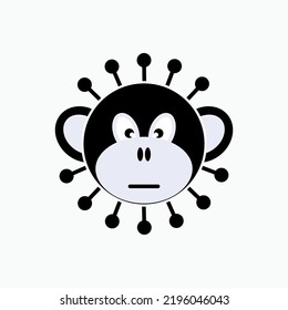 Icon Monkeypox Virus. Infectious Disease Symbol - Vector.