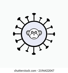 Icon Monkeypox Virus. Infectious Disease Symbol - Vector.