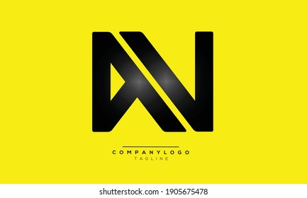 AN icon monogram letter text alphabet logo design