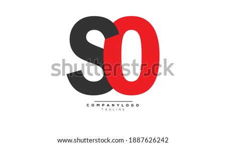 SO icon monogram letter text alphabet logo design