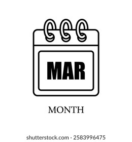 Icon a month, isolated against a clean background.