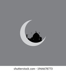 icon month mosque vector design