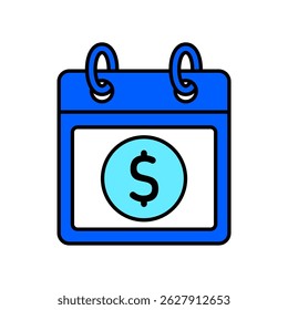 Icon a monthly payment, isolated against a clean background.