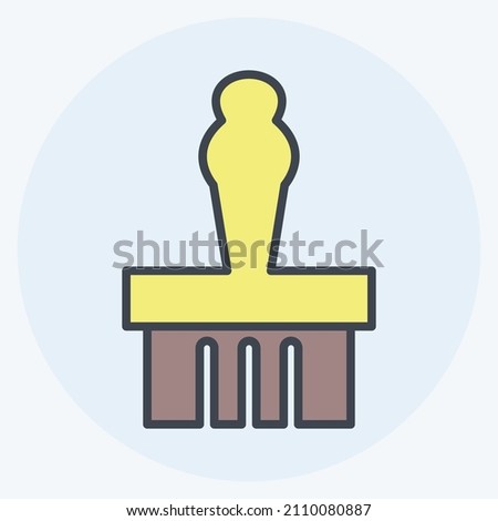 Icon Monument Display - Color Mate Style- Simple illustration, Good for Prints , Announcements, Etc