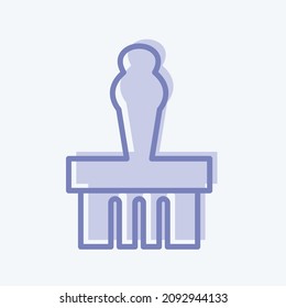 Icon Monument Display - Two Tone Style - Simple illustration, Good for Prints , Announcements, Etc