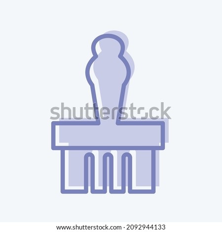 Icon Monument Display - Two Tone Style - Simple illustration, Good for Prints , Announcements, Etc