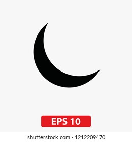 icon of the moon. Crescent