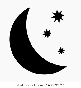 Icon of the moon isolated minimal single flat linear icon for application and info-graphic. Commercial line vector icon for websites and mobile minimalistic flat design.
