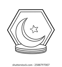 Icon  of moon and star symbols