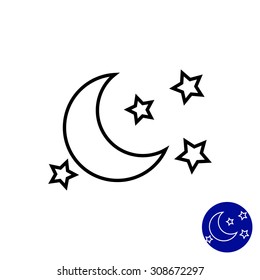 Icon of moon and stars