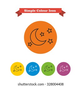 Icon of moon and stars
