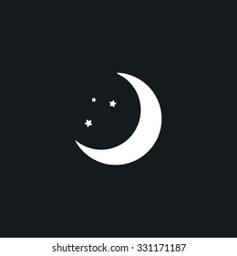 Icon moon with stars.