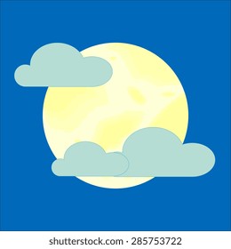 Icon  moon vector