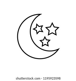 icon of the moon. vector illustration