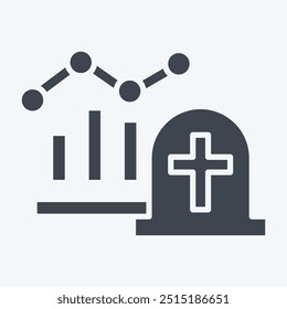 Icon Mortality. related to Seath symbol. glyph style. simple illustration