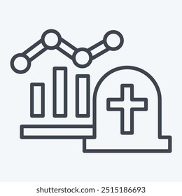 Ícone Mortalidade. relacionado com o símbolo de Seath. estilo de linha. ilustração simples